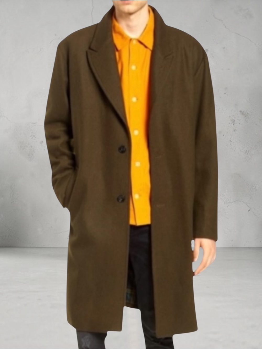 SATURDAYS NYC Kawano
Wool Blend Overcoat Size Medium